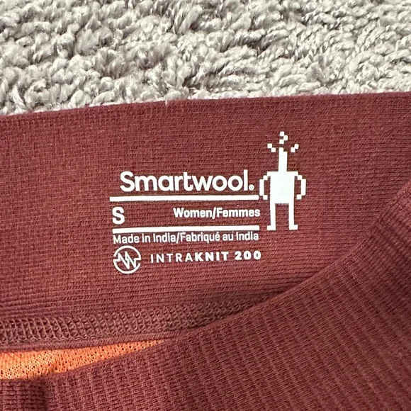 Smartwool Intraknit Women's Base Layer Leggings - Burgundy - Picture 4 of 5